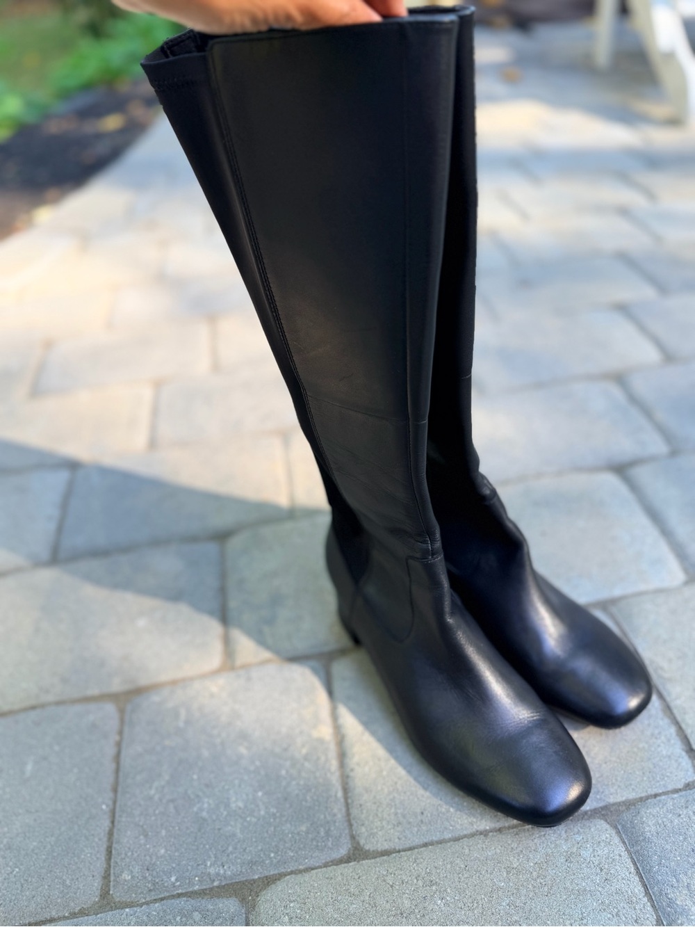 Clarks Black Over-the-Knee Leather Boots